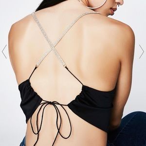 Dolls kill black crop top